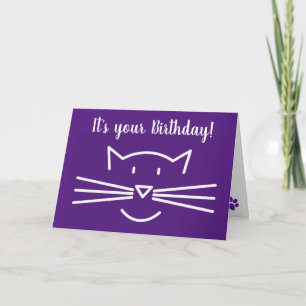 Gato Whiskers Diseño Tarjeta de Saludo