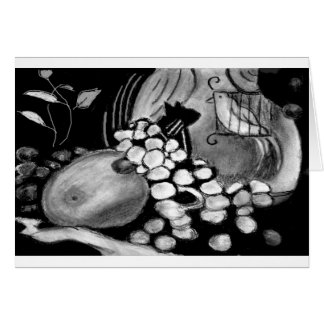 Gato y ave de carbón vegetal