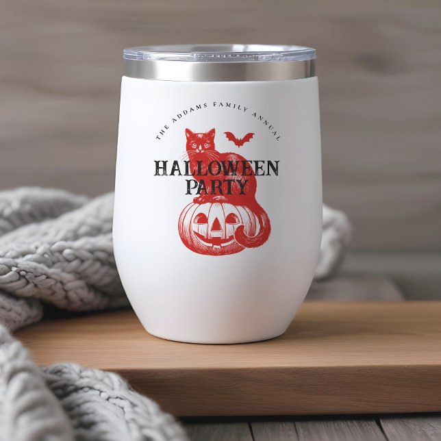 Gato y bata de calabaza espumoso de Halloween (Subido por el creador)