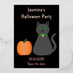 Gato y Calabaza de Halloween Lindos - Anuncio de F