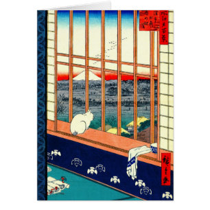 Gato y el monte Fuji 1857