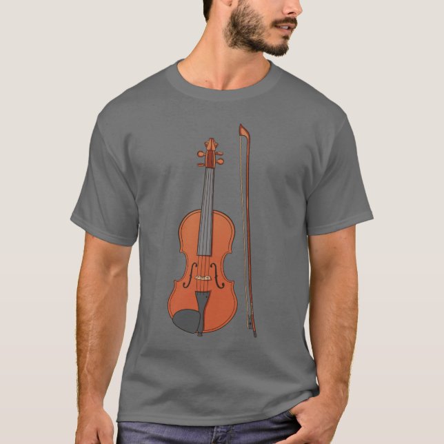 Gato y el violín - Camiseta masculina (Anverso)