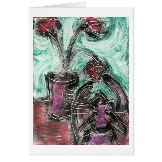 Gato y flor II (Frente)