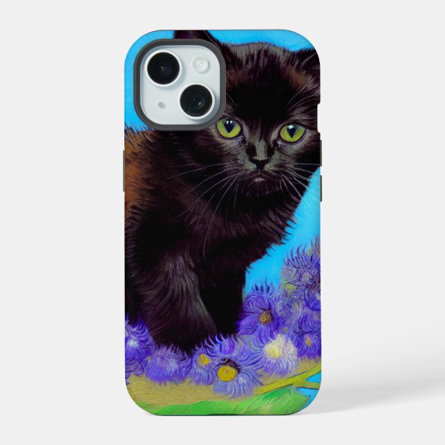 Gato y flores al estilo Van Gogh (Reverso )