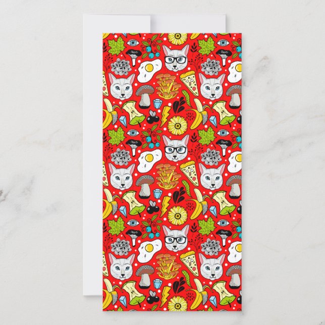 Gato y huevo en rojo (Anverso)