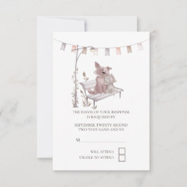 Gato y perro en el Boda de Park Bench RSVP