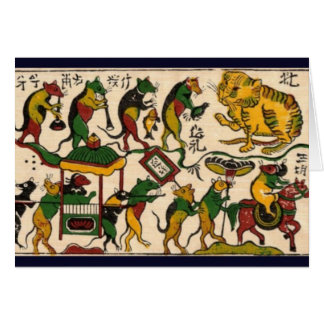 Gato y ratón que casan Vietnam tradicional