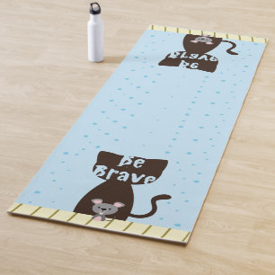 Gato y ratón valientes Personalizado Yoga Mat