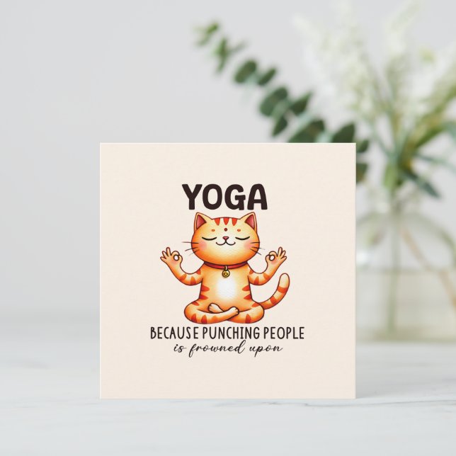 Gato Yoga Pose - Gracioso Yoga (Anverso de pie)