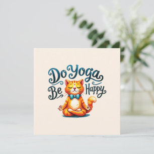 Gato Yoga Pose - Haz Yoga, sé feliz