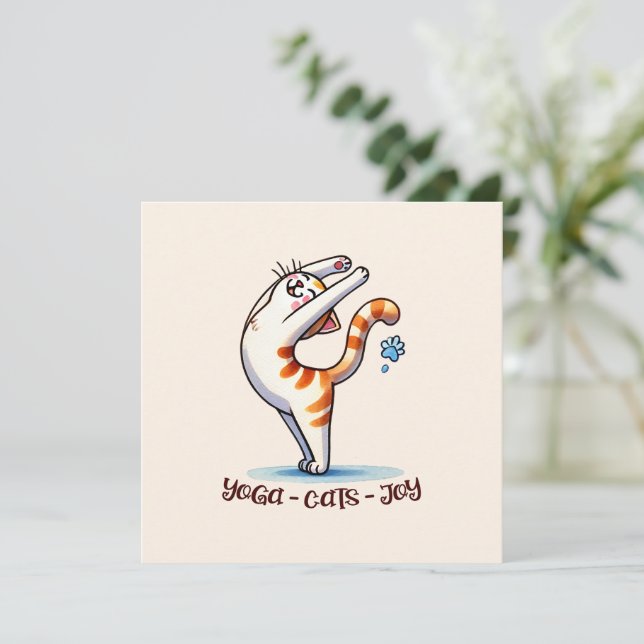 Gato Yoga Pose - Yoga - Gatos - Alegría (Anverso de pie)