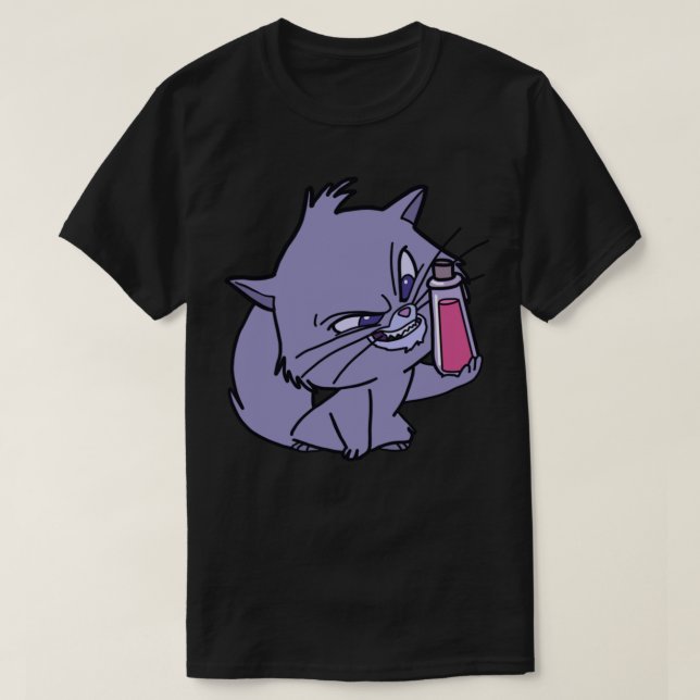 Gato Yzma con botella de veneno camiseta clásica (Diseño del anverso)