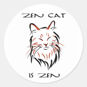 Gato Zen - pegatina