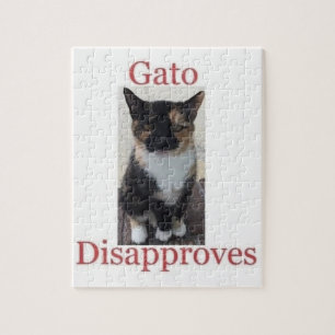 GatoDesaprueba el rompecabezas de Jigsaw