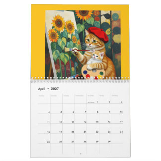 Gatos Artísticos Calendario 2027