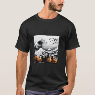 Gatos atormentados en la camiseta de la ola de Hok
