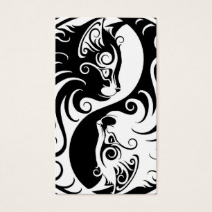 Gatos blancos y negros de Yin Yang