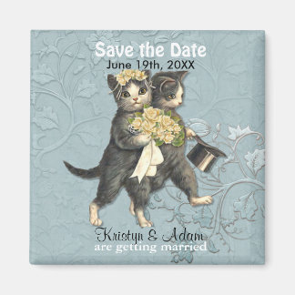 Gatos bodas salvan imanes de fecha - Aqua