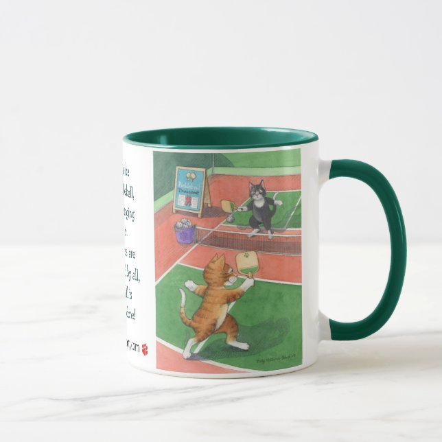 Gatos brote de Pickleball y taza de Tony (Derecha)