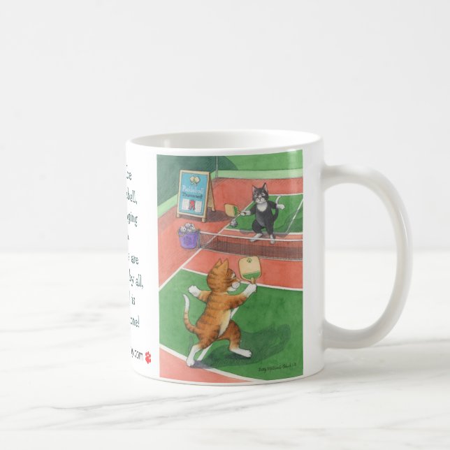 Gatos brote de Pickleball y taza de Tony (Derecha)
