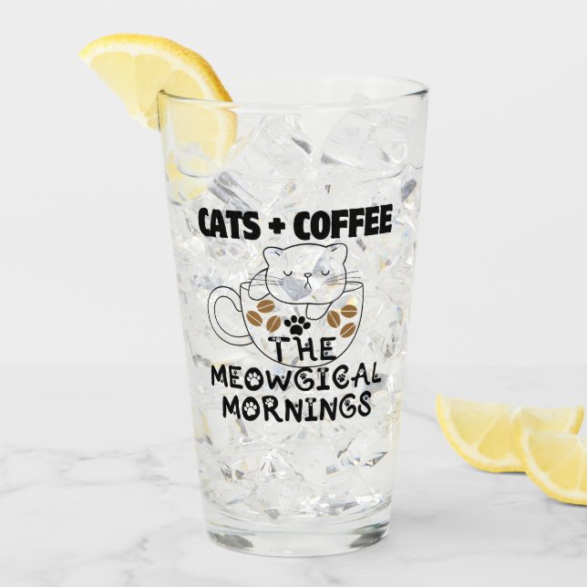 Gatos + Café = Mañana meowgical.w (Anverso (hielo))