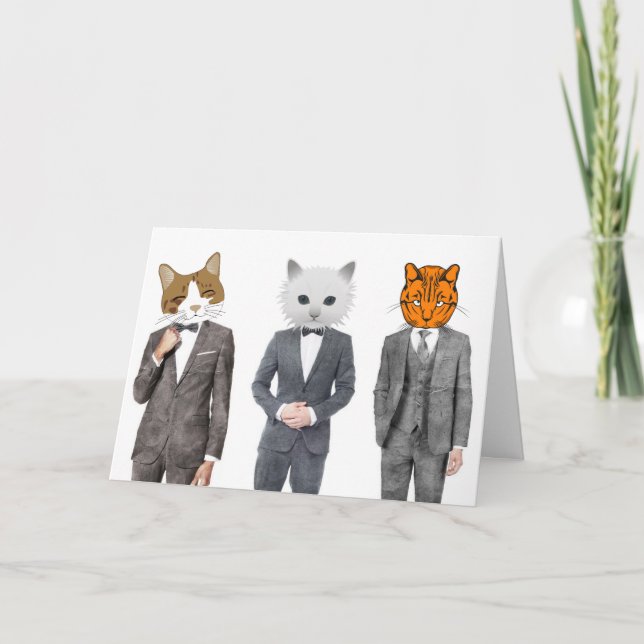 GATOS CAT CON TARJETAS DE CUMPLEAÑOS (Anverso)