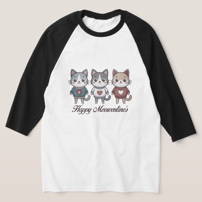 Gatos cortos antropomórficos con camiseta cardíaca (Distribución)