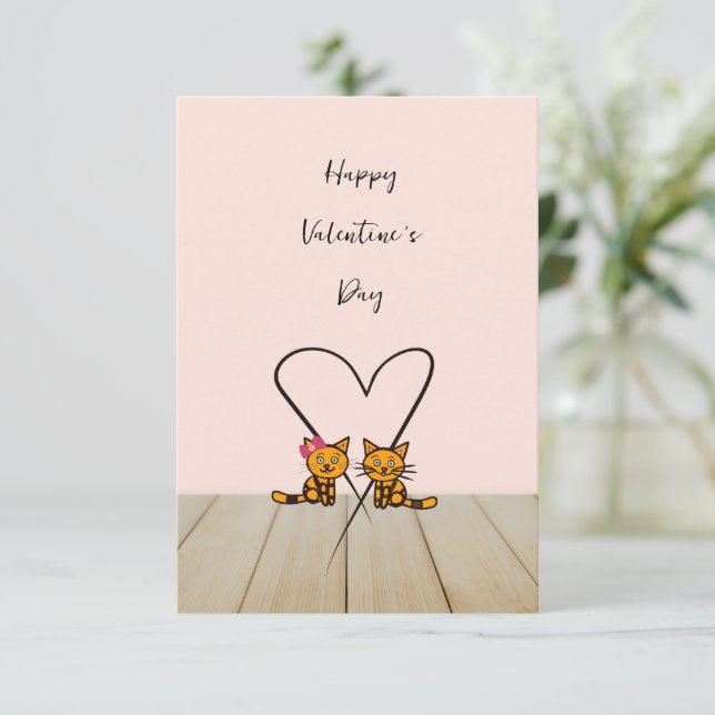 Gatos cortos con corazón (Anverso de pie)