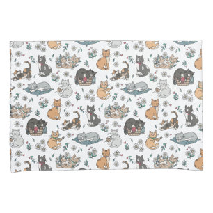 Gatos Cuidados Chicas Juego de Fundas de almohada