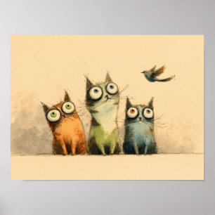 Gatos curiosos: arte caprichoso de gatos