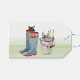 Gatos Cutos De Mi Etiqueta De Regalo De Jardín