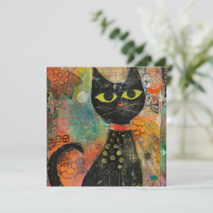 Gatos de acuarela Boho - Arte felino de tierra (7)