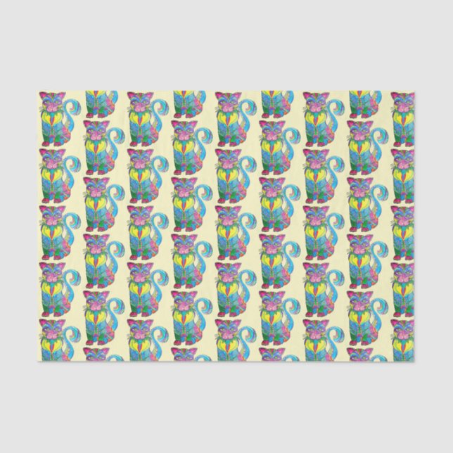 Gatos de Alebrije - Papel tapón (Anverso)
