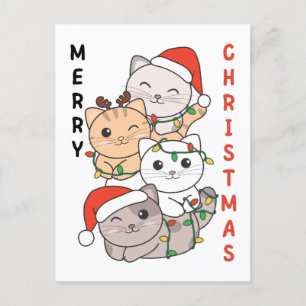 Gatos de animales Navidades de árbol de Navidad
