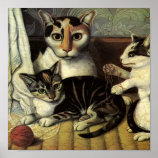 Gatos de arte folclórico de Estados Unidos del sig
