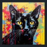 Gatos de arte pop: negro<br><div class="desc">Pop art abstracto gato negro</div>