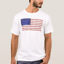 Gatos de bandera roja blanca y azul camiseta para