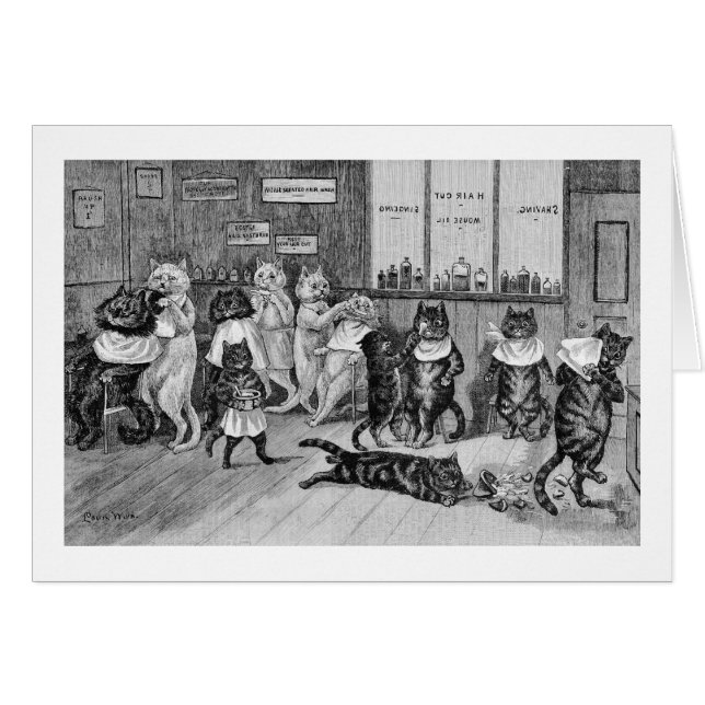 Gatos de Barber, Louis Wain (Anverso (Horizontal))