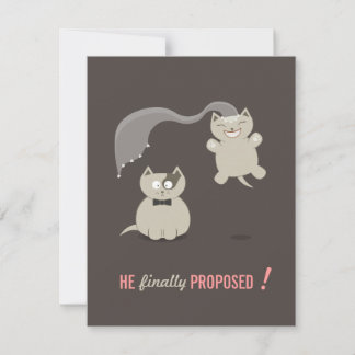 Gatos de Dibujos Animados Divertidos - Invitación