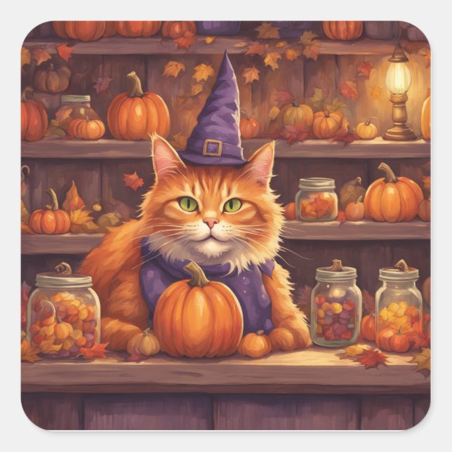 gatos de Halloween #9 pegatinas (Anverso)