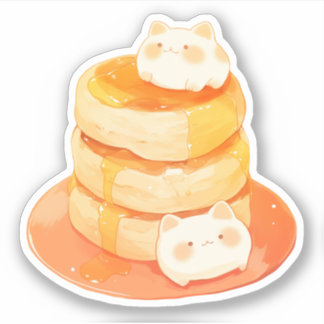 Gatos de Mochi y Pegatina japonés de crepes esponj