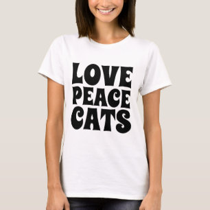 GATOS DE PEACE LOVE, camisetas de Cat Lover