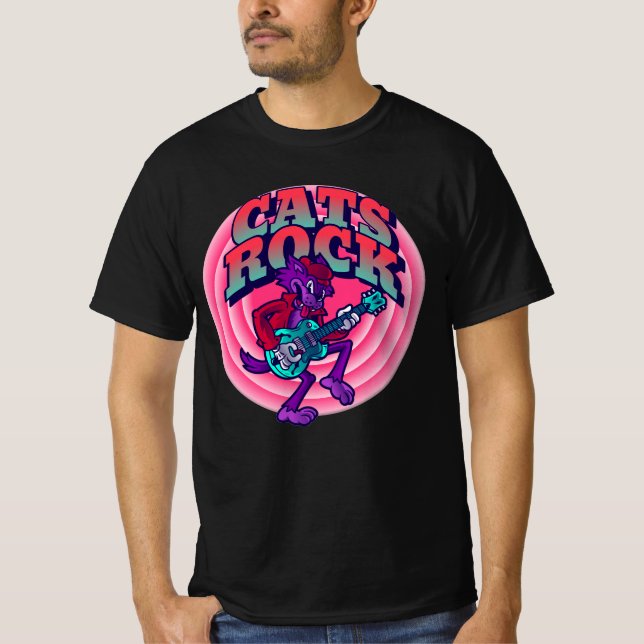 GATOS DE ROCA CON CAMISETAS DE GUITARRA (Anverso)