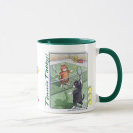 Gatos de Tabby del tenis brote y taza de Tony
