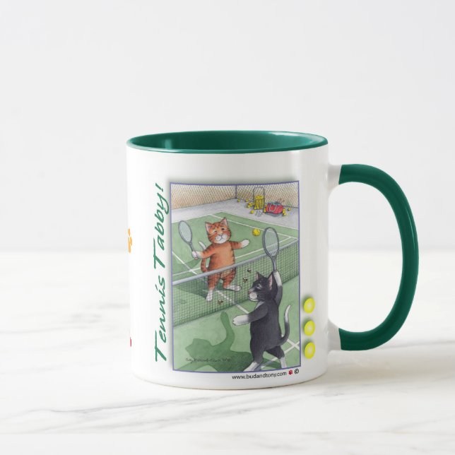 Gatos de Tabby del tenis brote y taza de Tony (Derecha)