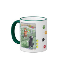 Gatos de Tabby del tenis brote y taza de Tony