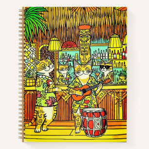 Gatos de Vacaciones en un Diario de Tiki Bar