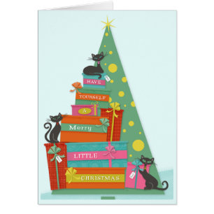 Gatos de vacaciones modernos de mediados de siglo