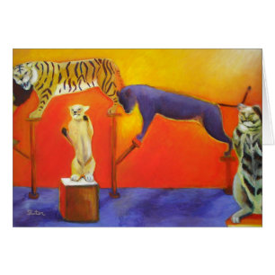 Gatos del circo - tarjeta