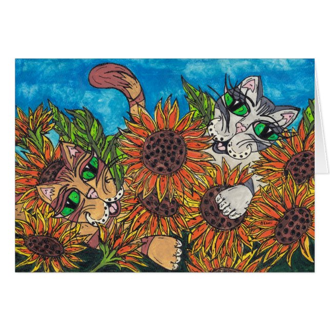 Gatos del girasol (Anverso (Horizontal))